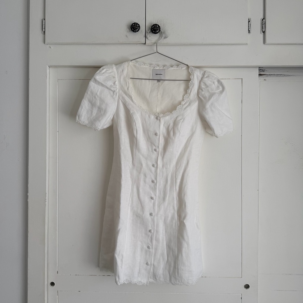 Reformation Anabella Dress - White